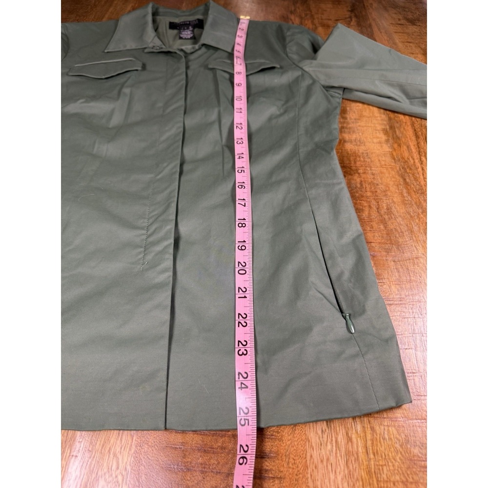 Kenneth Cole New York Olive Stretch Utility Jacket Blazer Women's S - Picture 10 of 10